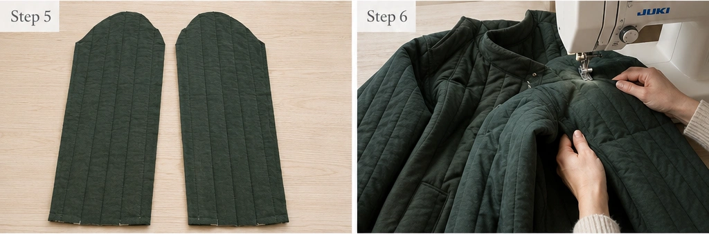 Longline Quilted Coat for Elegant Cold-Weather Layering