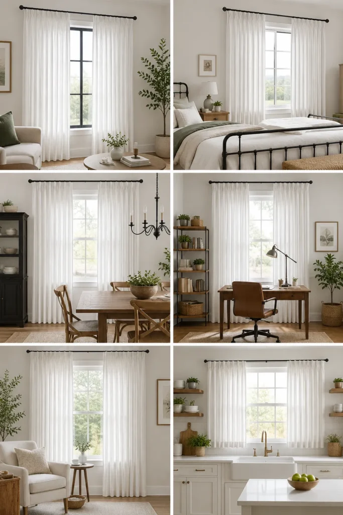MIULEE Thick Linen Pinch Pleat Curtains 96 Inches