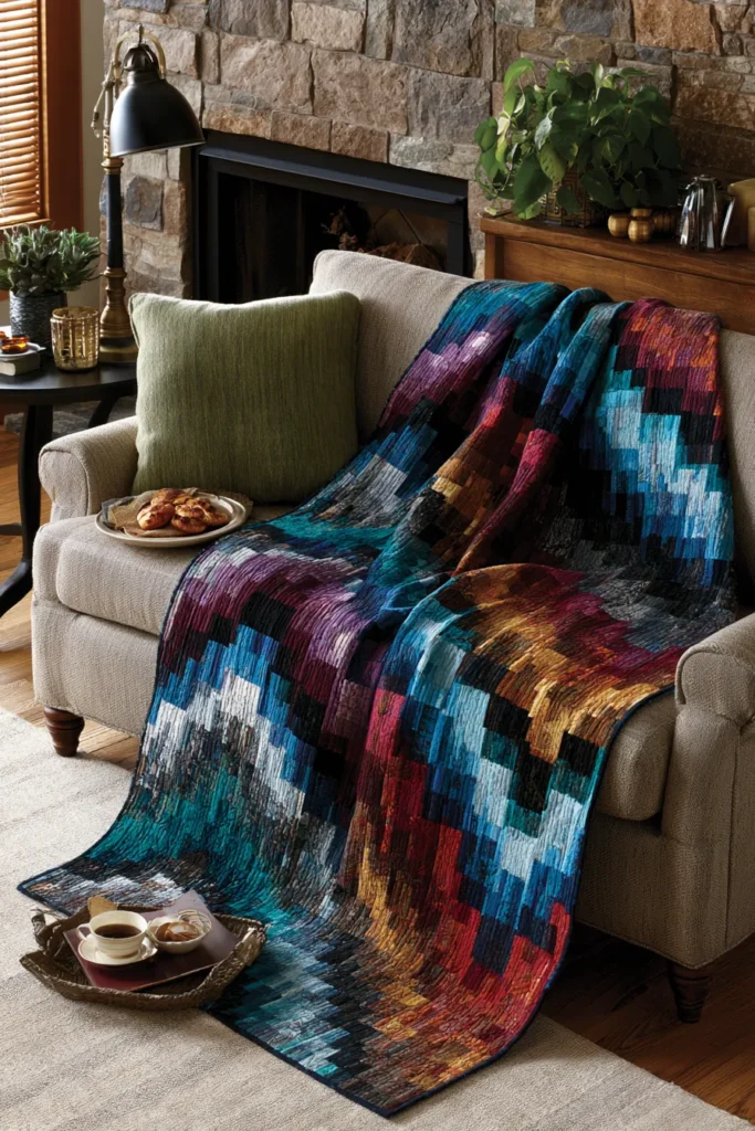 Mesmerizing Optical Illusion Bargello Quilts for Striking Statement Pieces