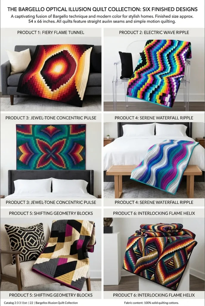 Mesmerizing Optical Illusion Bargello Quilts for Striking Statement Pieces