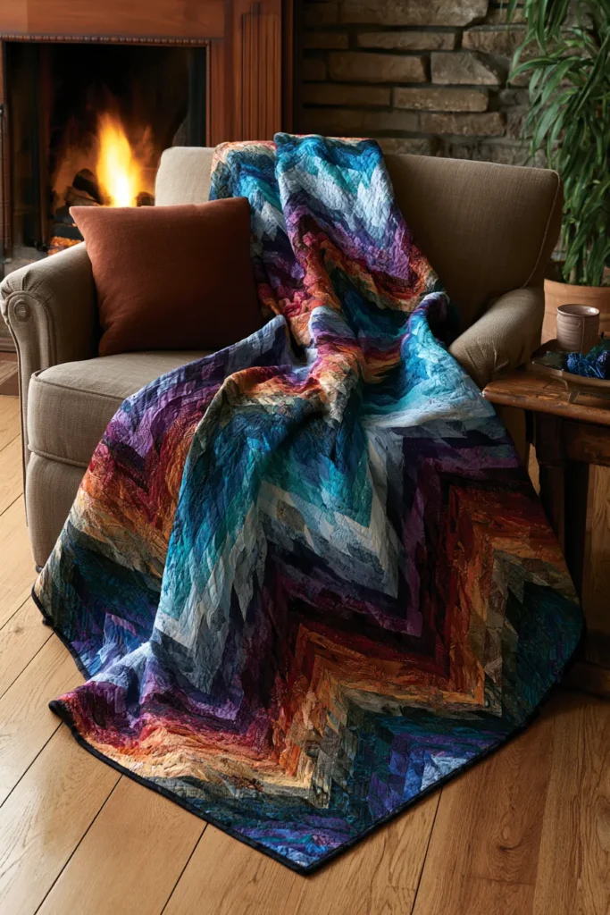 Mesmerizing Optical Illusion Bargello Quilts for Striking Statement Pieces