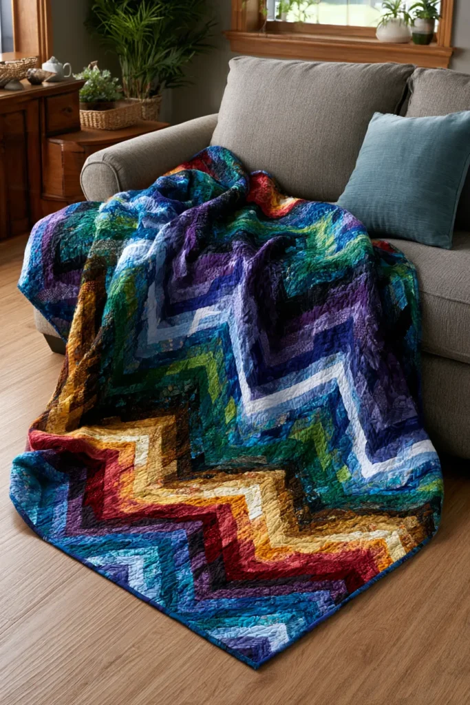 Mesmerizing Optical Illusion Bargello Quilts for Striking Statement Pieces