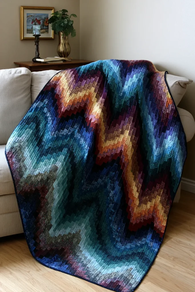 Mesmerizing Optical Illusion Bargello Quilts for Striking Statement Pieces