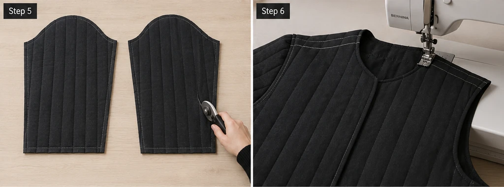 Minimalist Black Quilted Jacket for Timeless Nordic Elegance