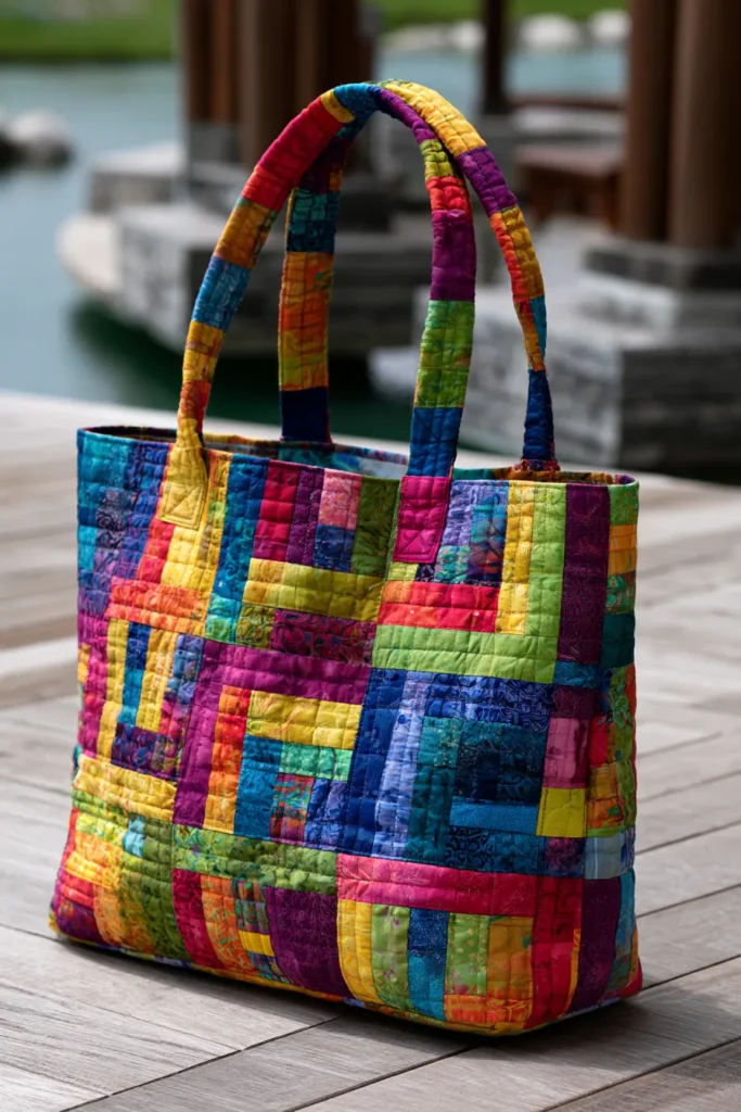 Modern Jelly Roll Patchwork Tote Bag Designs for Creative Fashion