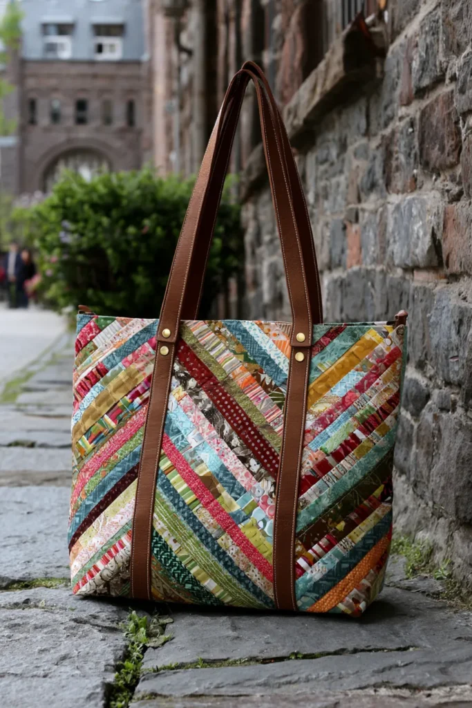 Modern Jelly Roll Patchwork Tote Bag Designs for Creative Fashion