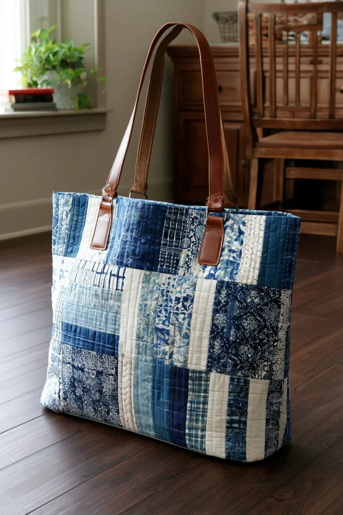 Modern Jelly Roll Patchwork Tote Bag Designs for Creative Fashion