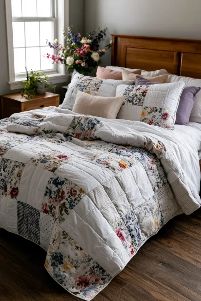 Modern Patchwork Summer Quilts for Lightweight Warm Weather Comfort