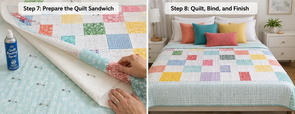 Modern Patchwork Summer Quilts for Lightweight Warm Weather Comfort