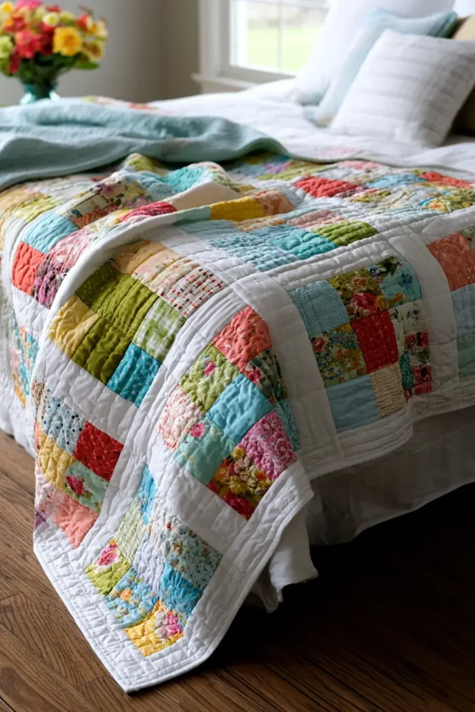Modern Patchwork Summer Quilts for Lightweight Warm Weather Comfort