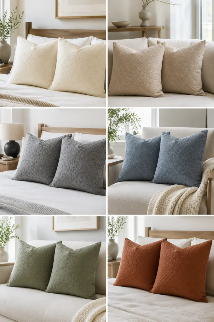 Monochrome Sashiko Pillow Covers for Chic Minimalist Accents