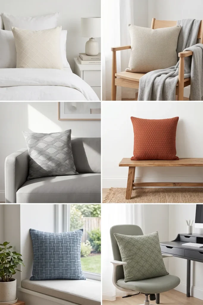 Monochrome Sashiko Pillow Covers for Chic Minimalist Accents
