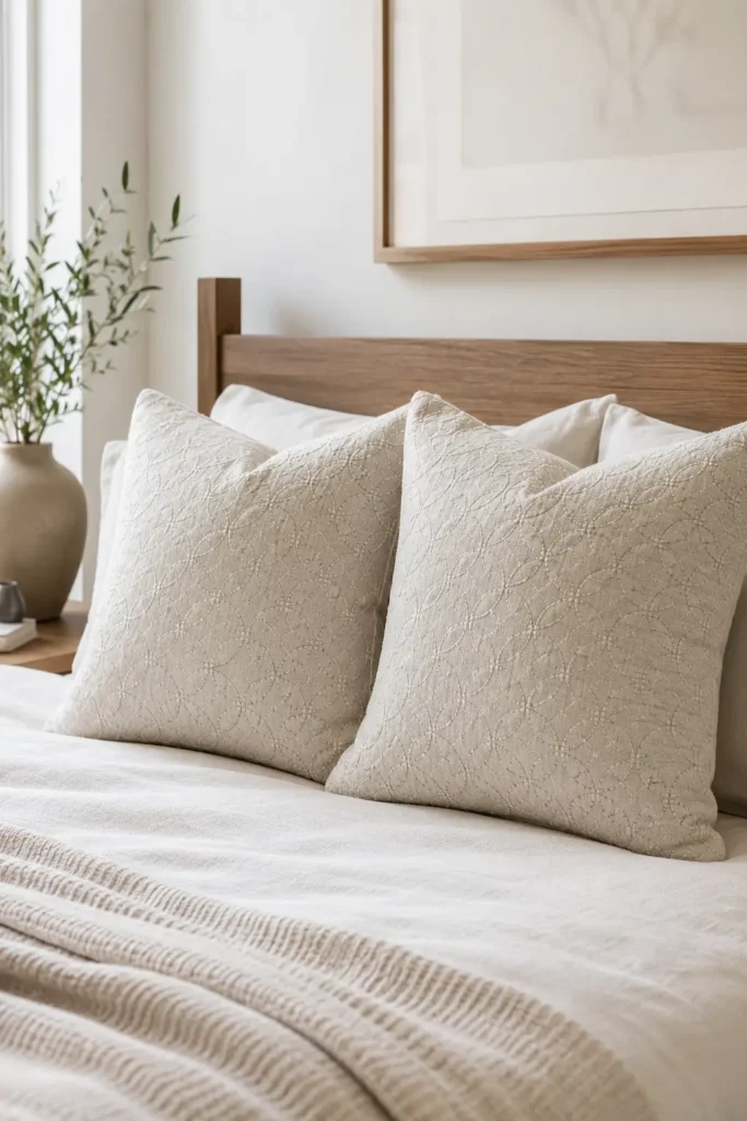 Monochrome Sashiko Pillow Covers for Chic Minimalist Accents