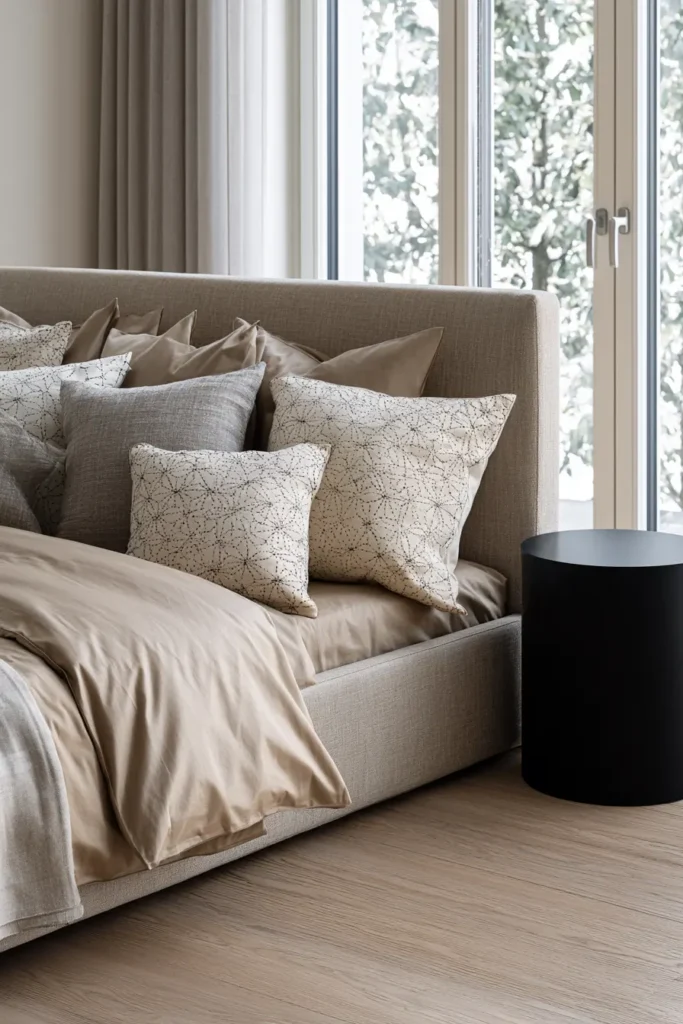 Monochrome Sashiko Pillow Covers for Chic Minimalist Accents
