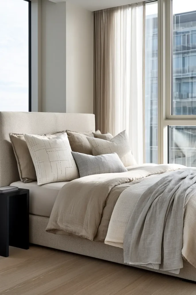 Monochrome Sashiko Pillow Covers for Chic Minimalist Accents