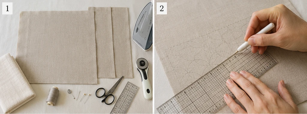 Monochrome Sashiko Pillow Covers for Chic Minimalist Accents
