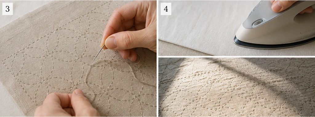 Monochrome Sashiko Pillow Covers for Chic Minimalist Accents