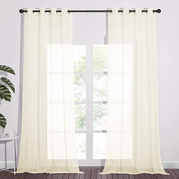 NICETOWN Cream Beige Voile Sheer