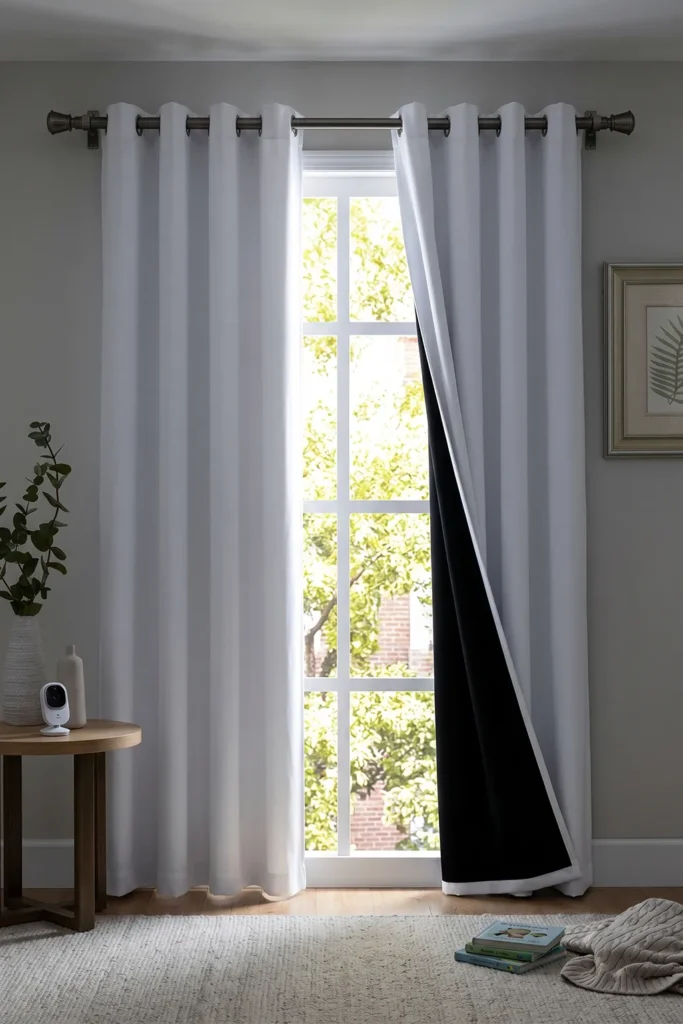 NICETOWN White 100% Blackout Curtains