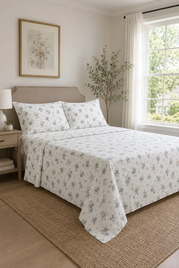 RUVANTI Organic Cotton Percale Sheet Set