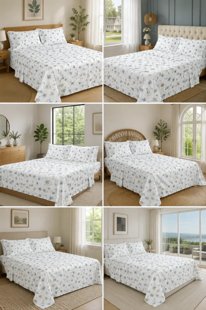RUVANTI Organic Cotton Percale Sheet Set