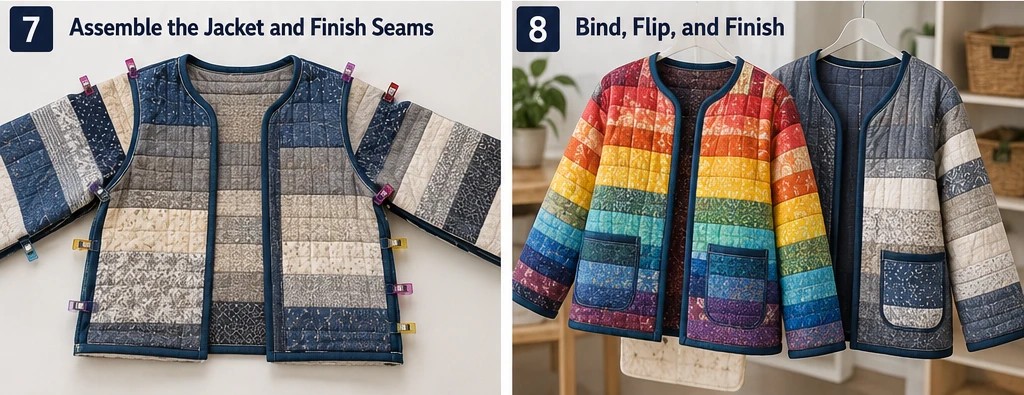 Reversible Jelly Roll Quilt Jacket Ideas for Versatile Outfits