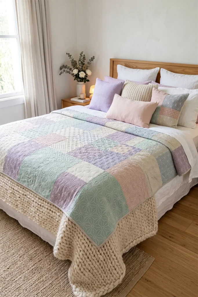 Reversible Sashiko Bed Covers for Versatile Everyday Style