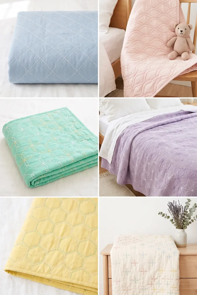 Reversible Sashiko Bed Covers for Versatile Everyday Style