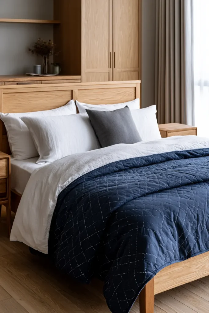 Reversible Sashiko Bed Covers for Versatile Everyday Style