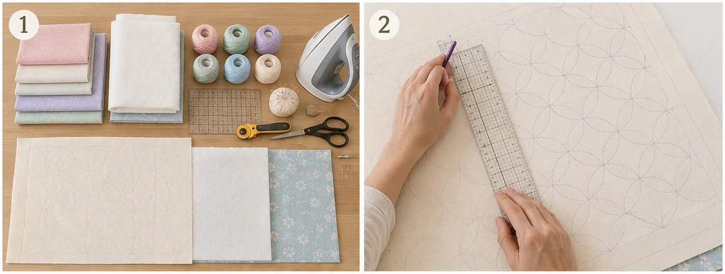 Reversible Sashiko Bed Covers for Versatile Everyday Style