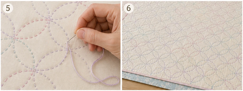 Reversible Sashiko Bed Covers for Versatile Everyday Style