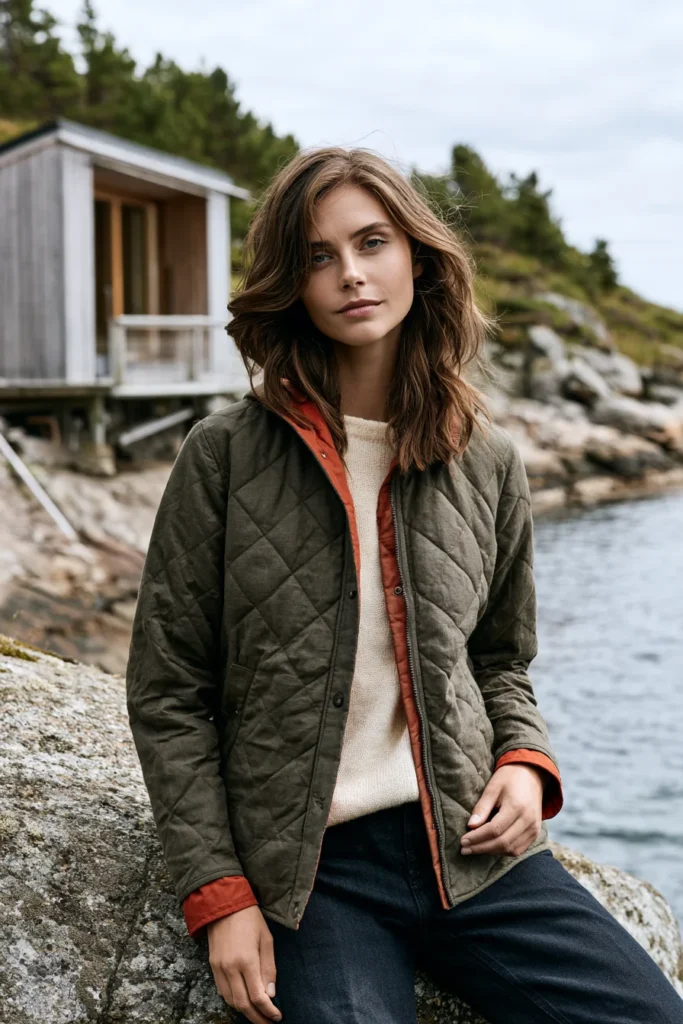 Reversible Two-Tone Quilted Jacket for Versatile Scandi Dressing