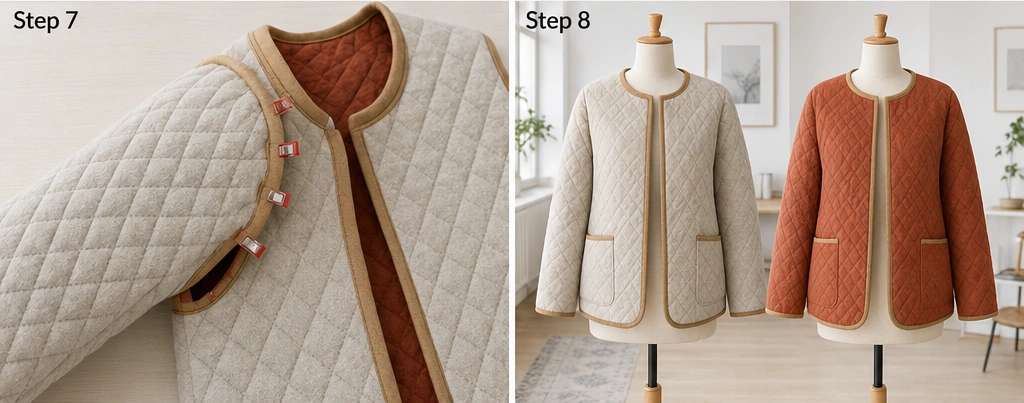 Reversible Two-Tone Quilted Jacket for Versatile Scandi Dressing