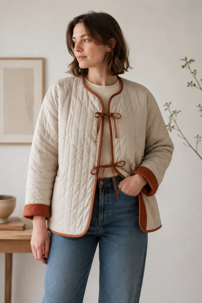 Reversible Two-Tone Quilted Jacket for Versatile Scandi Dressing