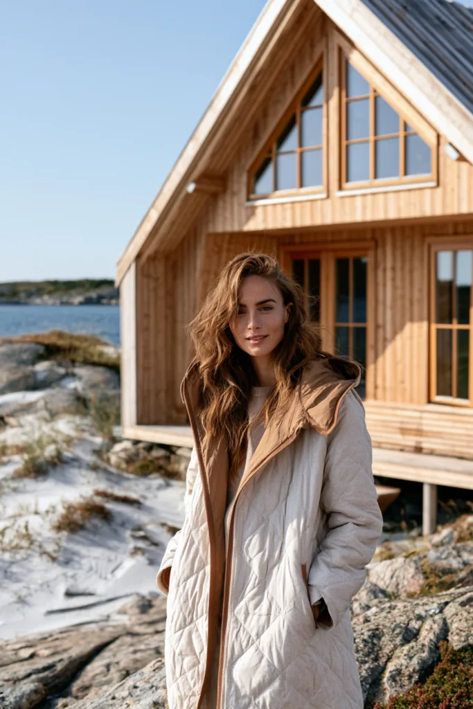 Reversible Two-Tone Quilted Jacket for Versatile Scandi Dressing