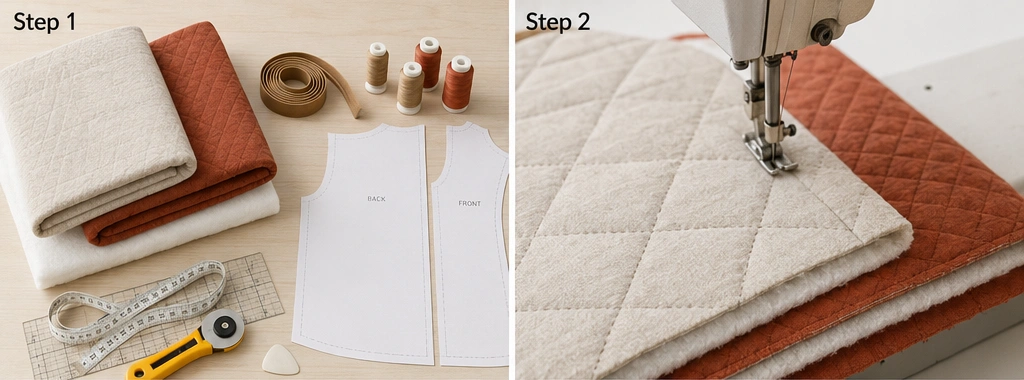 Reversible Two-Tone Quilted Jacket for Versatile Scandi Dressing