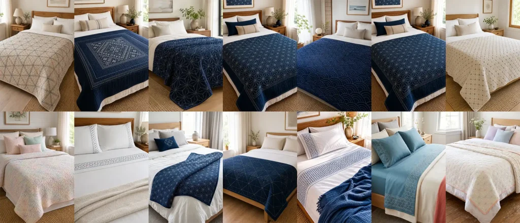 20 Sashiko Quilt Pattern Ideas: Elegant, Cozy & Stylish Designs for Serene Homes