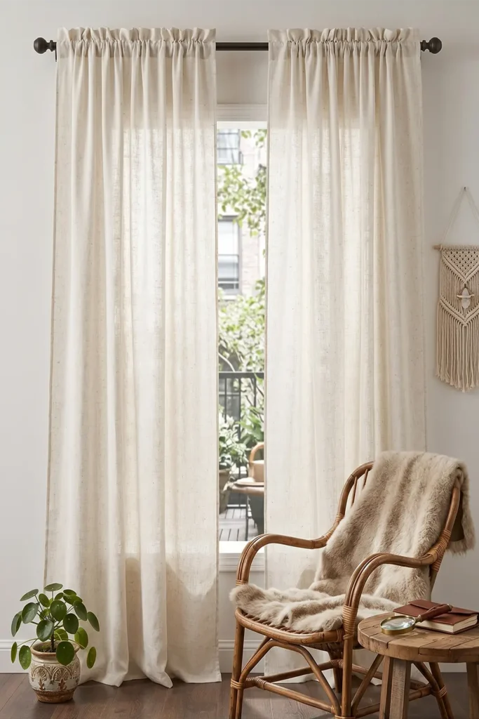 Semi-Sheer RYB HOME Linen Sheer