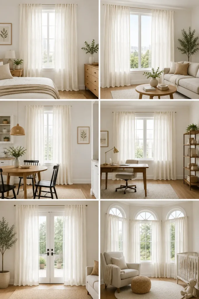 Semi-Sheer RYB HOME Linen Sheer