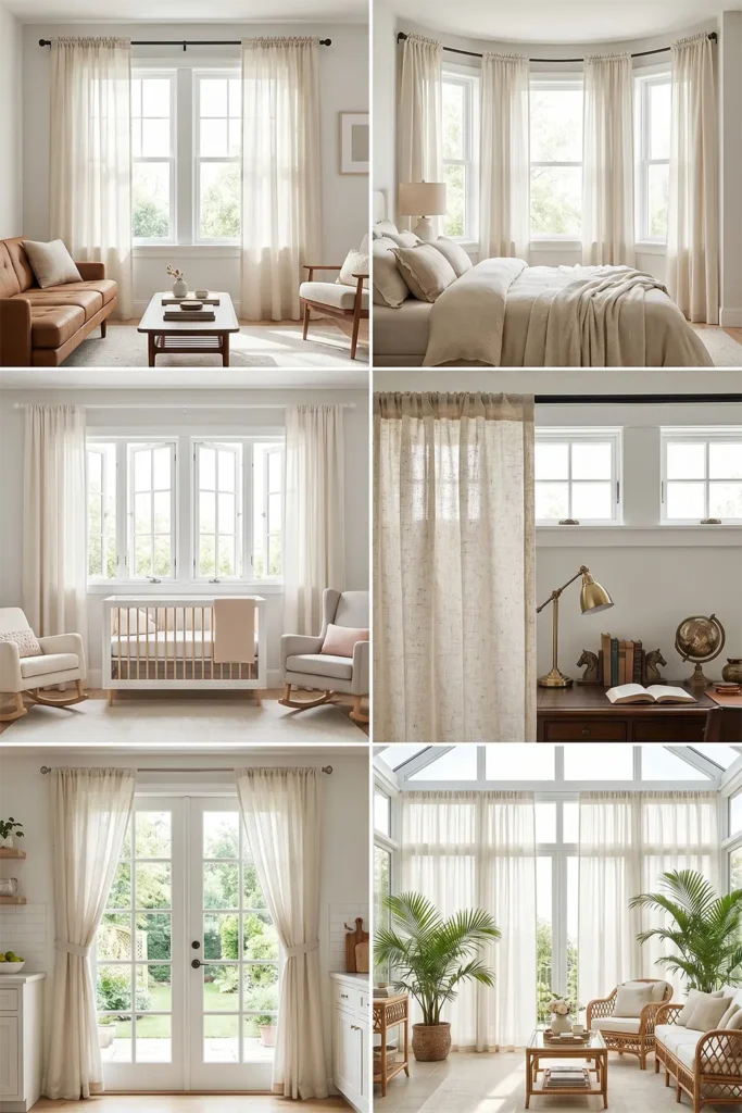 Semi-Sheer RYB HOME Linen Sheer