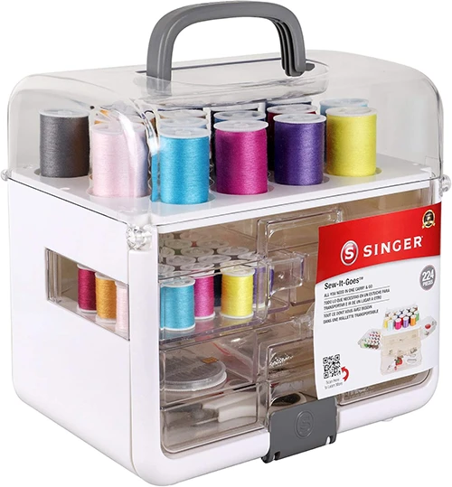 Singer Sew-It-Goes, 224 Piece - Sewing Kit & Craft Organizer