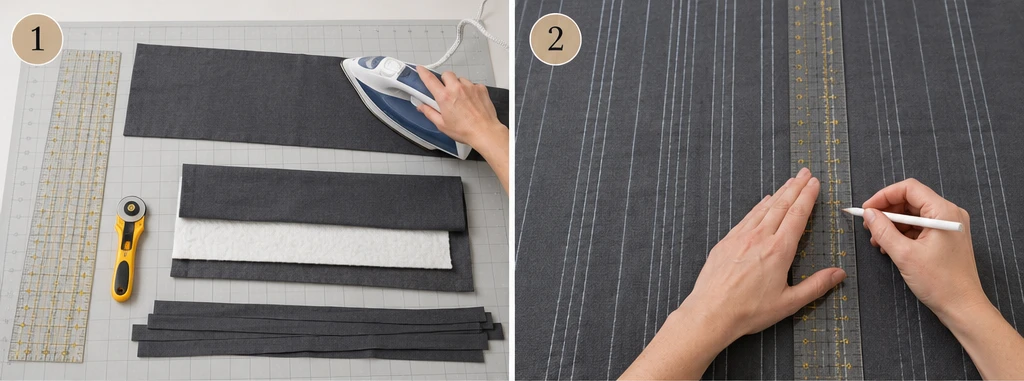 Tate-Jima Vertical Stripe Sashiko Bed Runners for Modern Style