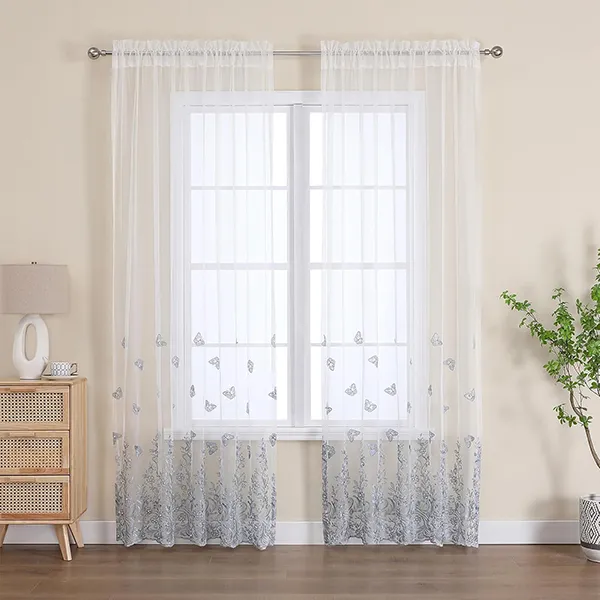VISIONTEX Embroidered Voile Sheer