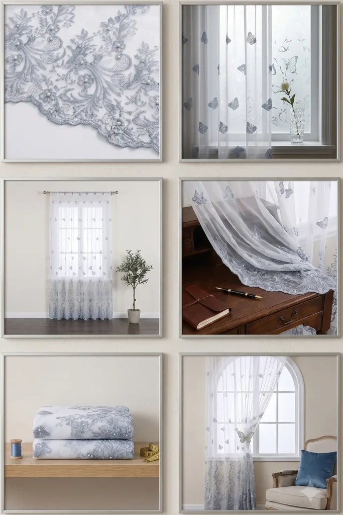 VISIONTEX Embroidered Voile Sheer