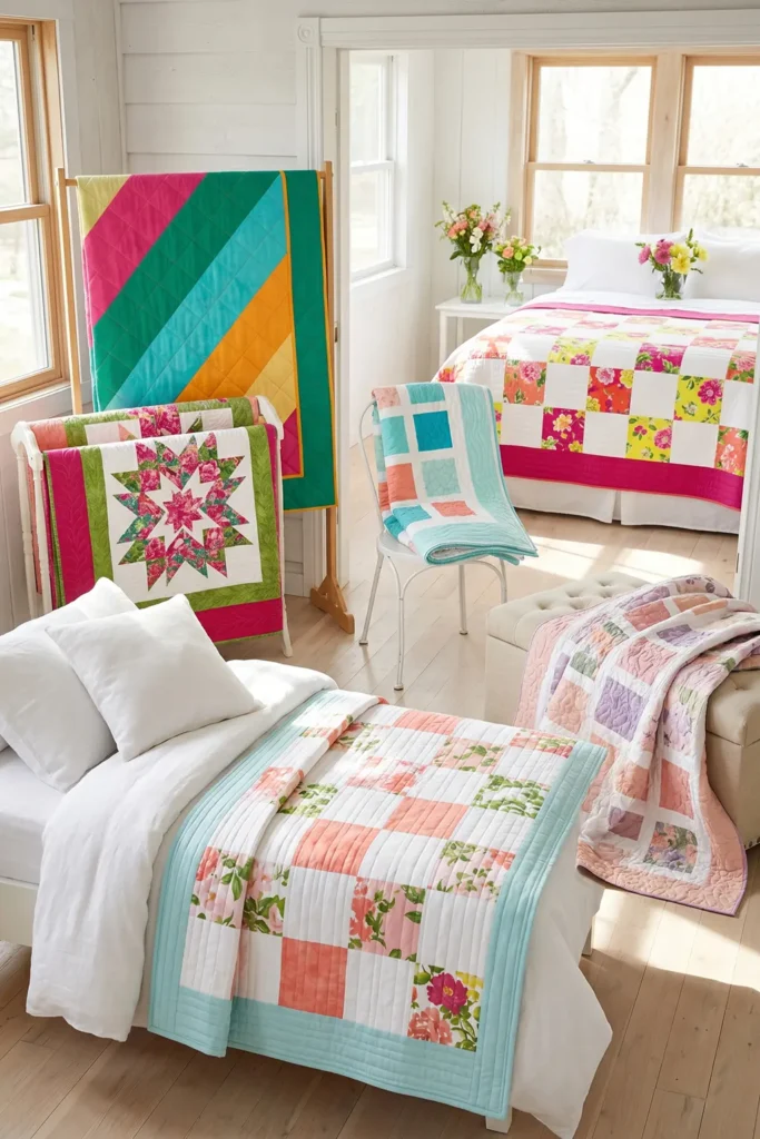 Vibrant Floral Summer Bed Covers for Bright, Stylish Master Bedrooms
