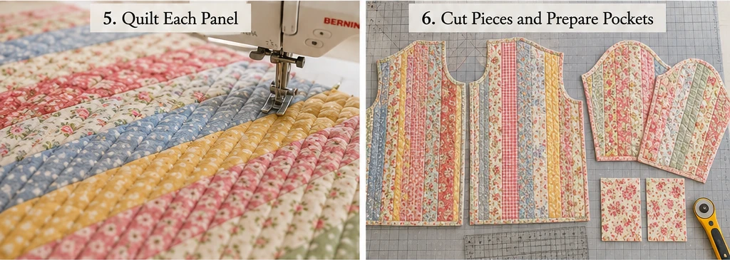 Vintage-Inspired Floral Jelly Roll Quilted Jackets for Timeless Comfort
