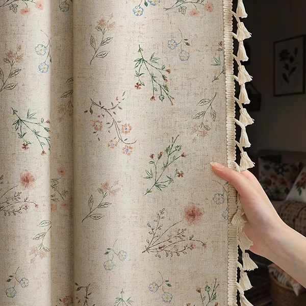 XOGUIBO Boho Floral 100% Blackout Curtains