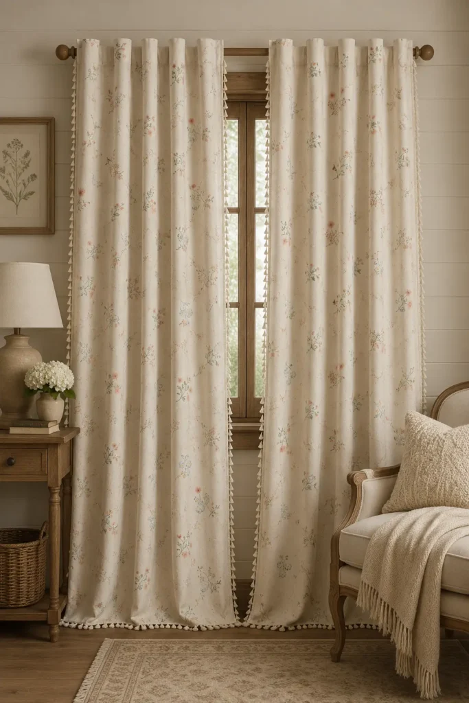 XOGUIBO Boho Floral 100% Blackout Curtains