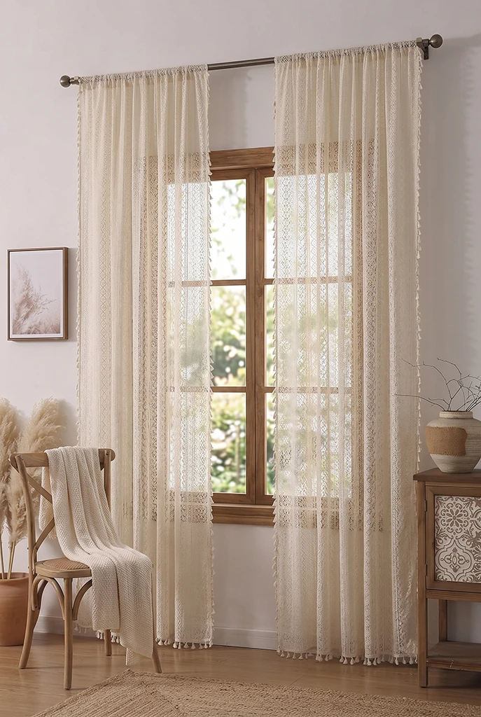 YJ YANJUN Boho Lace Curtains