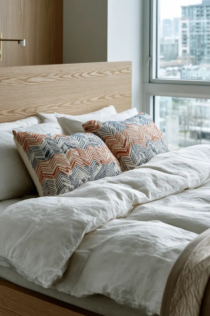 Yabane Arrow Feather Sashiko Pillow Covers for Stylish Accents
